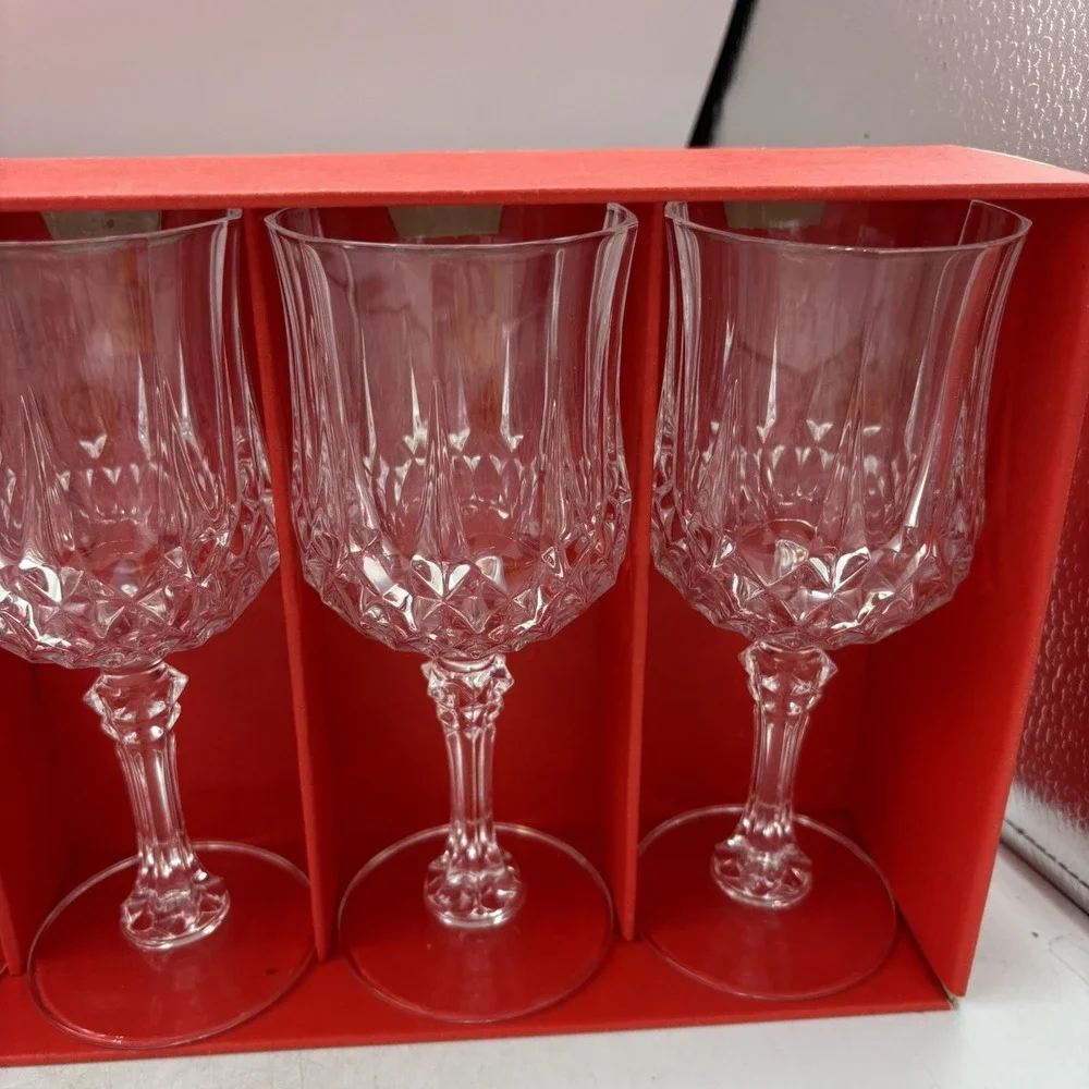 Cristal d'Arques Durand Stemglasses Lead Crystal 25 cl 6 Longchamp No‎ 2 Vintage